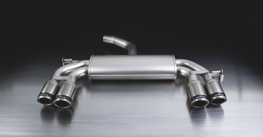Remus Exhaust Rear Silencer Left/Right with 4 tail pipes 84 mm Carbon Race, angled, carbon ring - Scirocco Mk3 2.0 TSI 155 kW CCZB 2008- Remus Exhaust Rear Silencer Left/Right with 4 tail pipes 84 mm Carbon Race, angled, carbon ring - Scirocco Mk3 2.0 TSI 155 kW CCZB 2008-