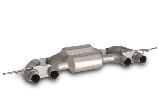 Remus Axle back Racing System Left/Right with Integrated valves using the OE valve control system with 4 tail pipes ÃƒËœ 102 mm angled, rolled edge, chromed - 4 Series G82 M4 375 kW S58B30A 2021-