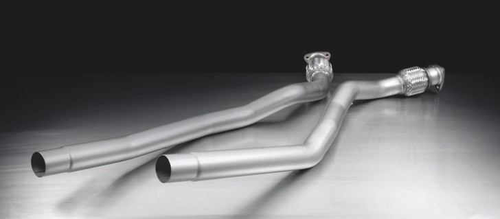 Remus Exhaust Resonated Downpipe back System Left/Right with 2 tail pipes 84 mm angled - A4 B8 Saloon S5 3.0 TFSI 245 kW CREC 2009-