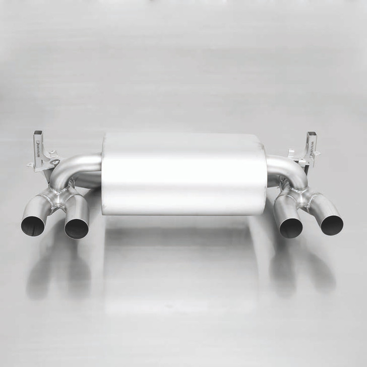 Remus Exhaust Rear Silencer Left/Right with Integrated valves using the OE valve control system with 4 tail pipes 102 mm angled, rolled edge, chromed - 4 Series F82 M4 317 kW S55B30 2014-