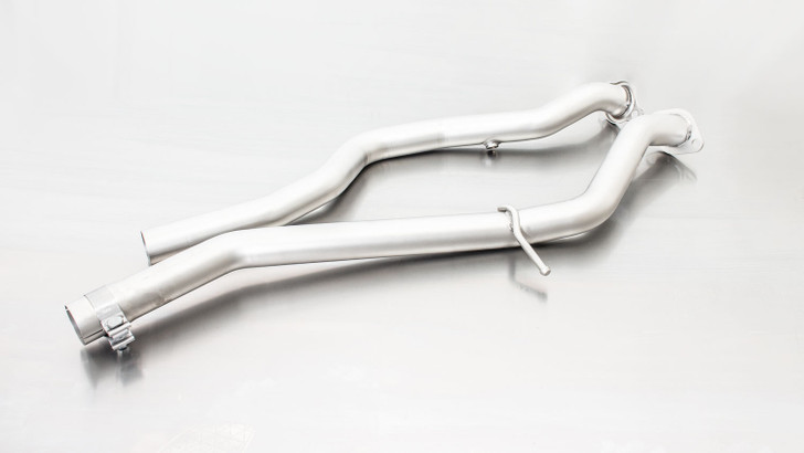 Remus Exhaust Non-Resonated Cat back System Left/Right with 2 tail pipes 102 mm angled, rolled edge, chromed - 124 Spider Type 348 1.4 Turbo 103 kW  2016-