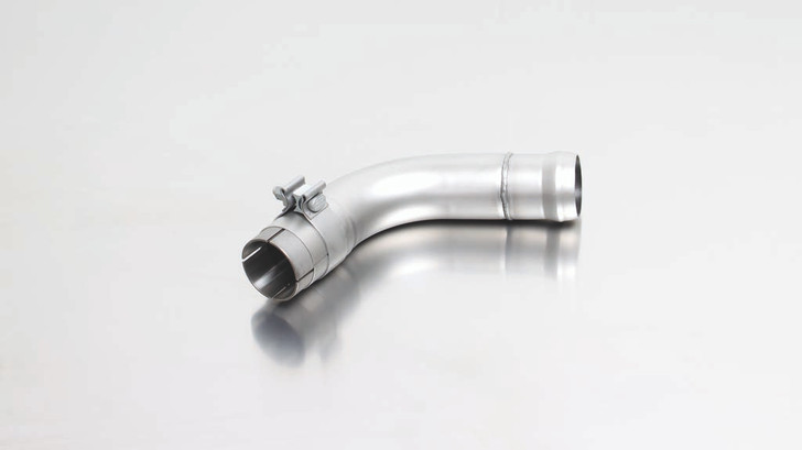 Remus Exhaust Non-Resonated Rear Silencer Left/Right with 2 tail pipes 142x72 mm angled/angled, chromed - Leon 5F 3/5 Door 2.0 TSI Cupra 195 kW CJXE 2014-
