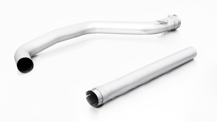 Remus Exhaust Non-Resonated Cat back System Left/Right with 2 Stainless Steel tail pipes 102 mm angled, straight cut - Golf Mk7 Hatchback 2.0 GTI Clubsport 195 kW CJXE 2016-