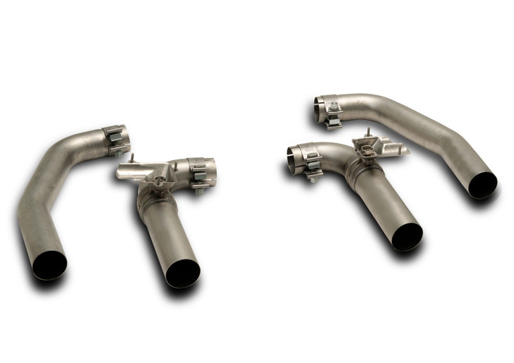 Remus Axle back system with integrated valves controlled by the OE valve control system with 4 tail pipes Ø 102 mm angled, straight cut, chromed - A3 8YA Sportback S3 2.0 TFSI Quattro 228 kW DNF 2020-