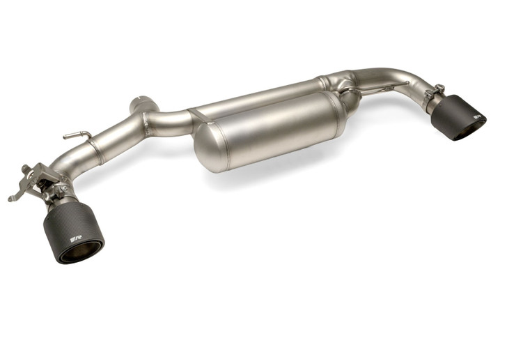 Remus Axle back Racing System Left/Right with Integrated valves using the OE valve control system with 2 tail pipes Ø 102 mm angled, rolled edge, chromed - 1 Series F40 M135i xDrive 225 kW B48A20E 2019-