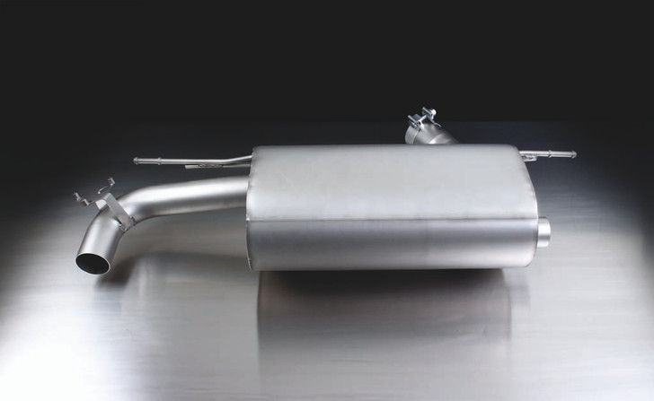 Remus Rear Silencer Left/Right with 4 tail pipes Ø 76 mm, rolled edge, chromed - 3 Series F30/F31 328i 180 kW N20B20A 2012-2014