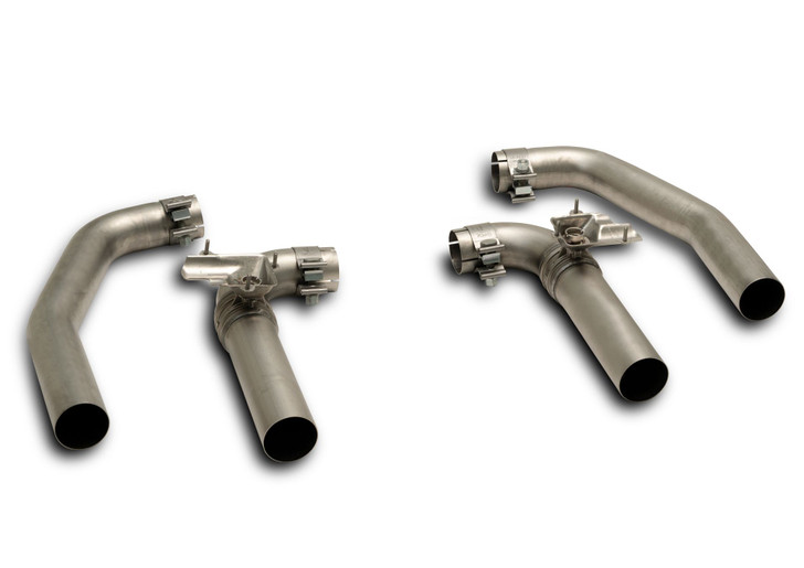 Remus Resonated GPF back System Left/Right with Integrated valves using the OE valve control system with 4 tail pipes Ø 102 mm angled, rolled edge, chromed - Formentor Type KM7 2.0 TSI 4Drive 228 kW DNF 2020-