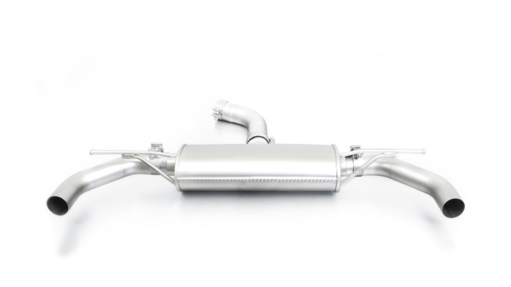 Remus Non-Resonated GPF back System Left/Right with 2 tail pipes 133x85 mm angled/angled, chromed  - Leon 5F 3/5 Door 2.0 TSI Cupra 290 213 kW DNU 2018-