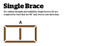 Profile 3 - Sharp Edge Bar Single Brace - 16" (406mm)
