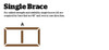 Profile 3 - Sharp Edge Bar Single Brace - 42" (1067mm)