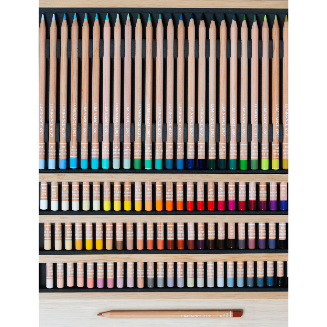 Caran d'Ache Luminance 6901™ Wooden Box 100 — 112‑Piece Premium