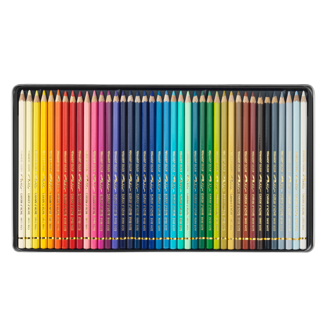 Caran d'Ache Pablo Coloured Pencil Set – 40 Colour Metal Box | 666.340
