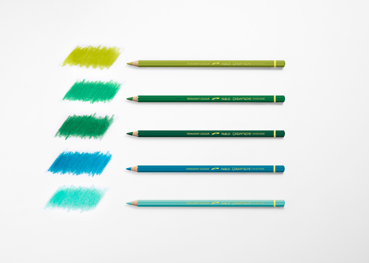 Caran d'Ache Pablo Coloured Pencil Set – 40 Colour Metal Box | 666.340