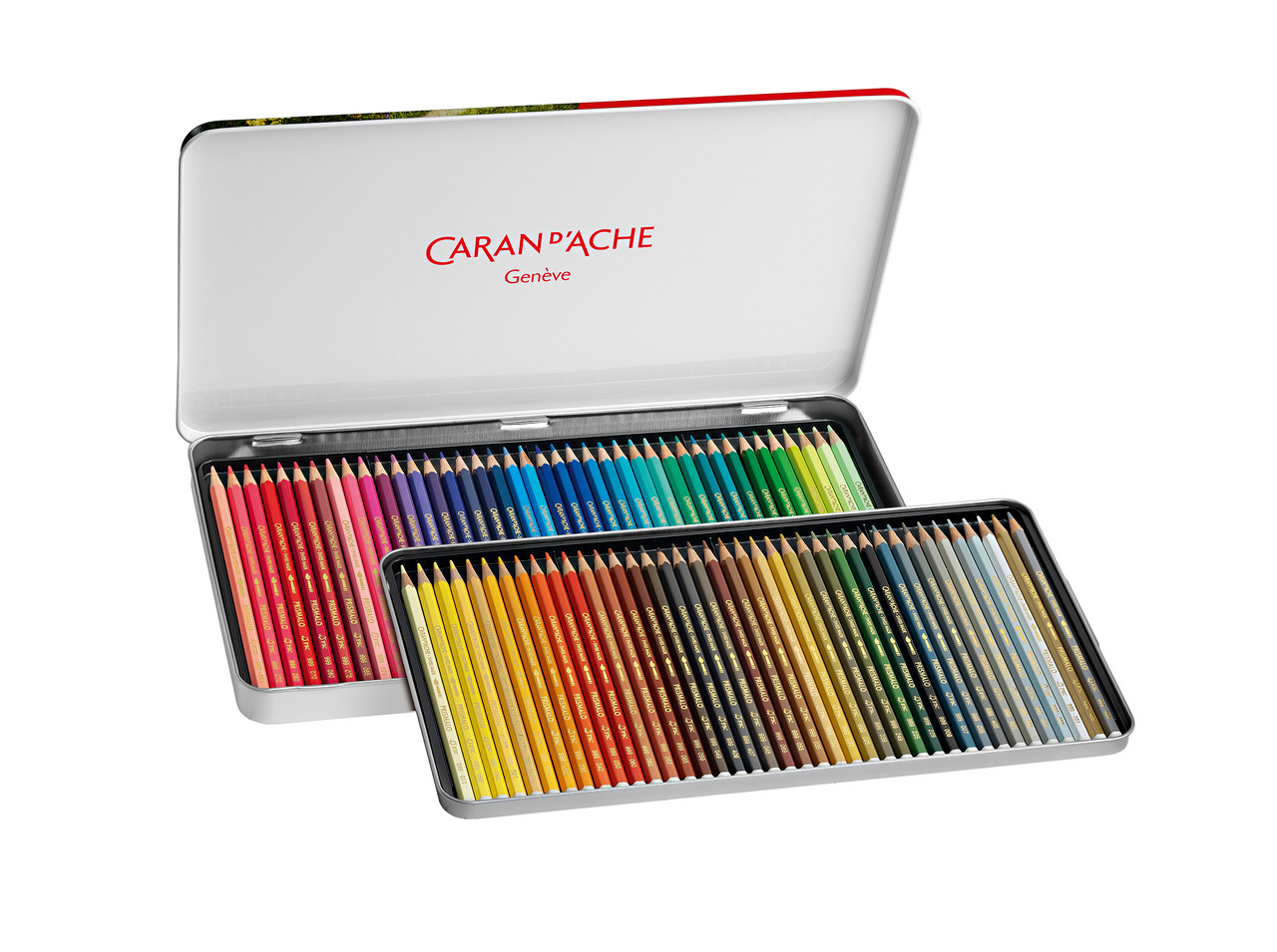 Caran dAche Prismalo Watercolour Pencil Set Assort. 80 Box Metal