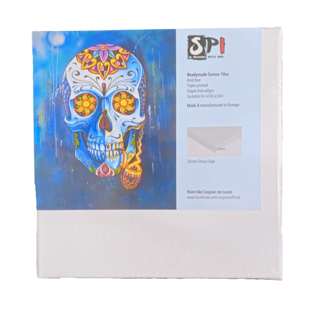 Readymade Canvas Square Shape Thin Edge 20cm x 20cm | Affordable Primed ...