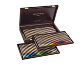 Caran d’Ache Pastel Pencils 84-piece wooden presentation box (788.484) with trays of artist-grade pastel pencils.