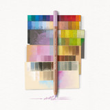 Caran d’Ache Pastel Pencils 84-piece colour swatches with upclose pastel pencil 84 lightfast colours