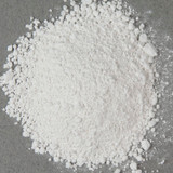Rublev Colours Lead White dry pigment 100g jar on white background - PW 1 basic lead carbonate artist pigment (contains lead)