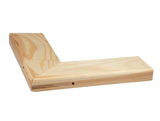 Canvas stretcher bars lying flat, showing smooth, polished kiln-dried pine. Perfect for professional artists, offering long-lasting support for canvases of any size.