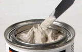 Close-up of Rublev Impasto Putty consistency for creating thick, buttery impasto textures in oil painting