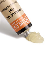 Close-up of Rublev Walnut Oil Gel pale amber gel consistency on white background for glazing and impasto effects