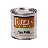 Rublev Wax Medium 8 fl oz jar of oil painting wax paste made with beeswax, ceresin wax, and resin