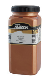 Matisse Structure Acrylic 500ml Series 4 Metallic Bronze paint jar with shimmering label