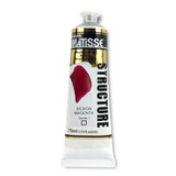 Front view of Matisse Structure Acrylic 75ml paint tube – artist-grade heavy body acrylic packaging titanium white