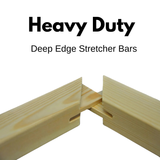 Deep edge canvas stretcher bars cut to custom length up to 5 metres for large scale artworks