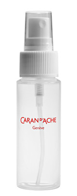 Caran d’Ache 50ml spray bottle filled with water, portable artist mister for watercolour washes and blending.