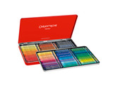 Caran dAcheNeocolor II Watersoluble Wax Pastel Set of 84 - Open View of Crayons in Tray