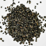 Close-up of Jordan Coarse Coal applied on terrain base—textured matt black rubble for wargaming scenery.