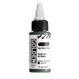 Golden High Flow Acrylics 30ml Sap Green Hue S4 bottle with ultra-fluid acrylic paint and front label visible