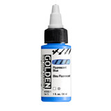 Golden High Flow Acrylics 30ml Fluorescent Blue bottle front label