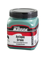 Matisse Background Colour 250 ml tub – Antique Green acrylic paint front label view Matisse Background Colour 250 ml tub – Antique Green acrylic paint front label view