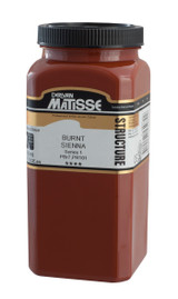 Matisse Structure Acrylic 500ml Series 1 Burnt Sienna jar with labeled packaging