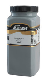 Matisse Structure Acrylic 500 ml Carbon Grey paint bottle front view