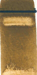 Dried Cyprus Raw Umber Light watercolour swatch showing mass tone and diluted wash gradient
