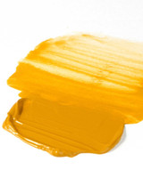 Ceracolors Yellow Ochre water-soluble wax paint 50ml aluminium tube on its side for encaustic painting, glazing, and washes