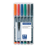 Staedtler Lumocolor Permanent Superfine - Box of 6 Colour (0.4mm)