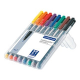 Staedtler Lumocolor Permanent Fine - Box of 8 Colour (0.6mm)