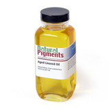 Rublev Aged Refined Linseed Oil 16 fl oz bottle for oil painting mediums and pigment grinding