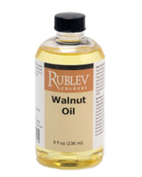 Rublev Oil Paint Medium Walnut Oil 8 fl oz bottle, cold-pressed English walnut oil for thinning oil paint and making pale colours