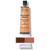Rublev French Burnt Sienna 50ml oil paint with colour swatch card - PR102 natural iron oxide pigment