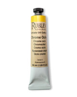 Rublev Colours Premium Professional Artist Oil Paints by Natural Pigments 50ml Oil Paint Tube  Series  5 Chrome Ochre