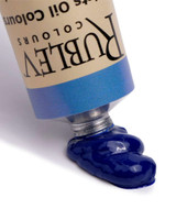 Rublev Lazurite (Lapis Lazuli) oil paint 50ml tube for genuine ultramarine PB29 made from lapis lazuli pigment