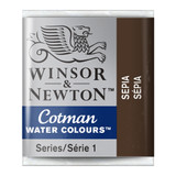 Winsor & Newton Cotman Watercolour Half Pan - Sepia