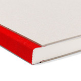 Pasteboard Cover Sketchbook 100gsm 144pgs - A5/8.3" x 5.8" Landscape - Red