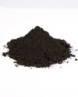 Side view mound of Roman Black dry pigment powder natural magnetite black oxide pigment PBk11