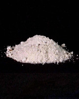 Side view mound of Lead Sulfate dry pigment powder PW2 tribasic lead sulfate white pigment for oil paint making